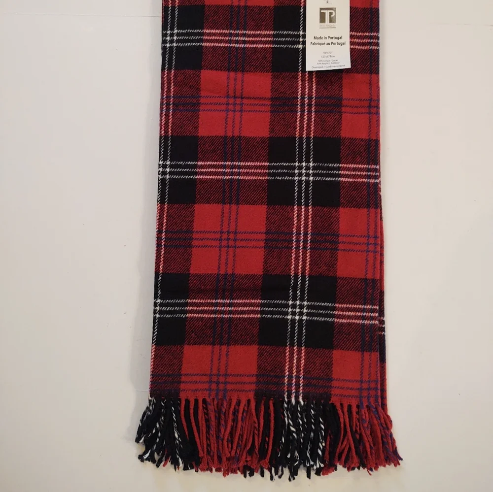 🎁Made in Portugal Tartan Plaid Throw Blanket by Texteis Penedo